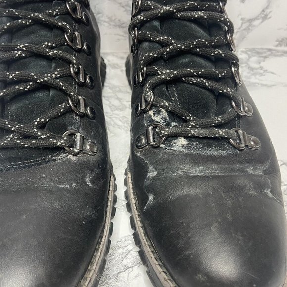 Cole Haan Zerogrand Hiker Boot Mens Size 8 Black Leather Waterproof Hiking Shoe - Picture 3 of 9